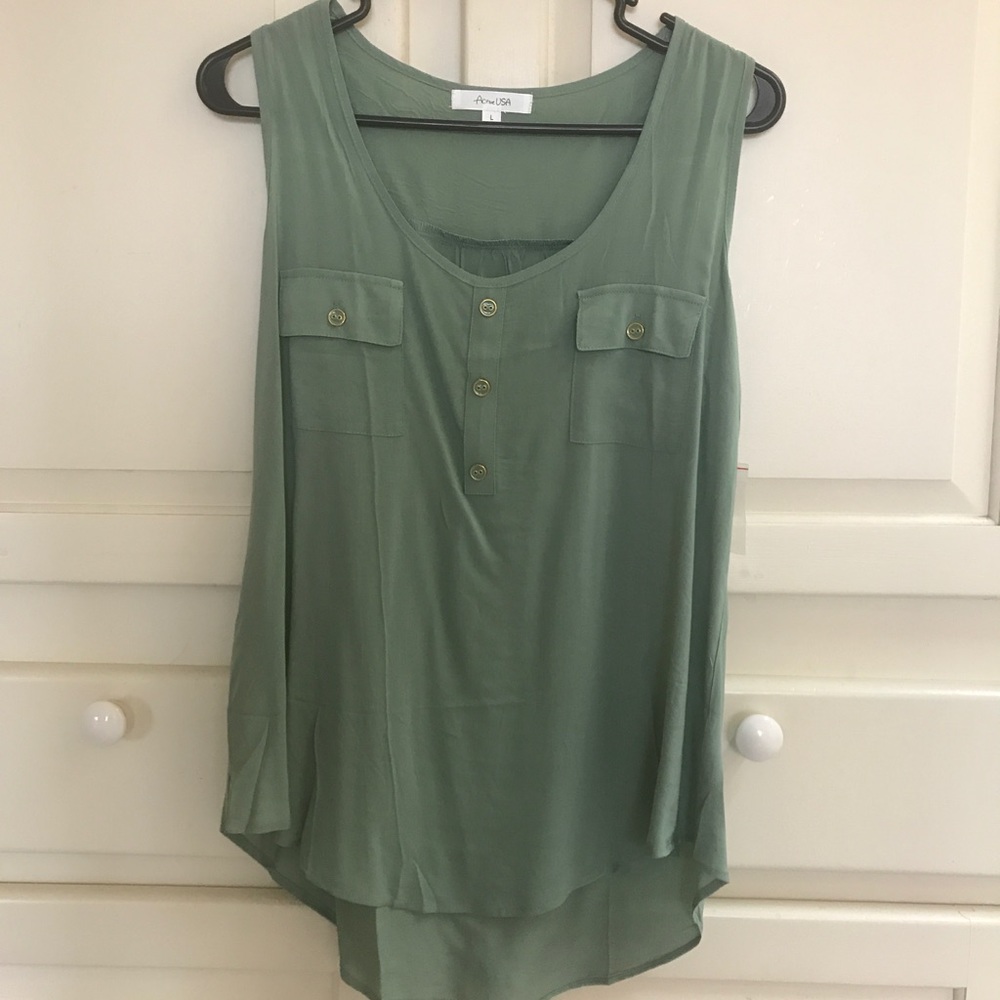 Olive Loose Tank